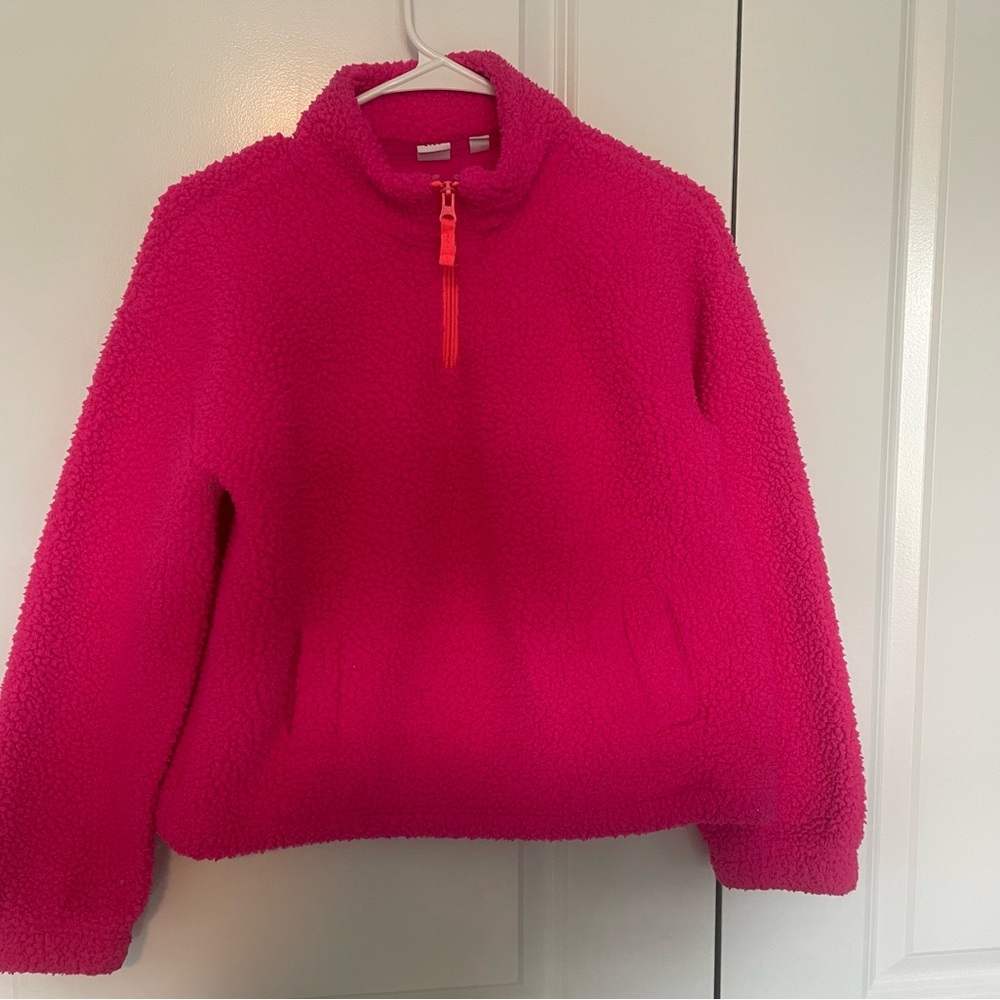 GAP Kids Fleece Pullover - Bright Pink, XXL